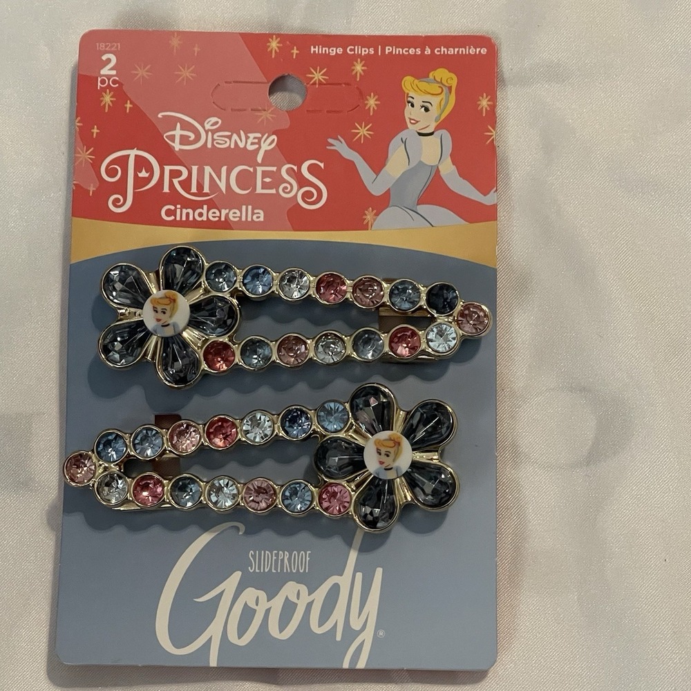 Disney Princess Cinderella Hinge Clips Goody New on Package